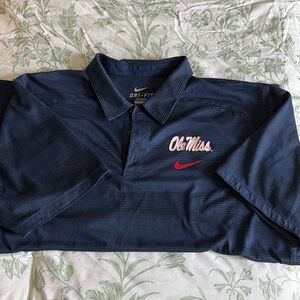 Nike Men's Navy Blue Ole Miss Polo Shirt